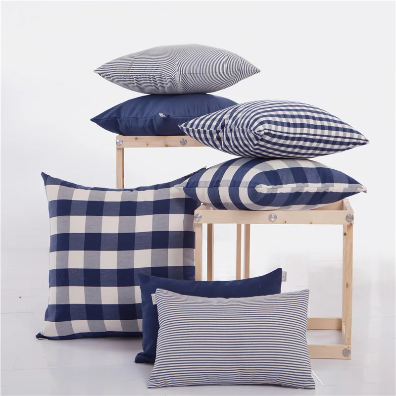 

GYK108-DarkBlue Cushion Case (No Filling) 1PC Polyester Home Decor Bedroom Decorative Sofa Car Throw Pillows