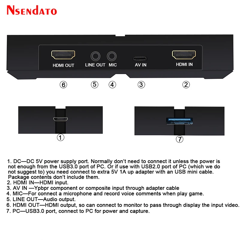 Ezcap 263 1080P U3 USB HDMI AV видеозахват для 3 0 записывающий адаптер OBS HD игр прямой