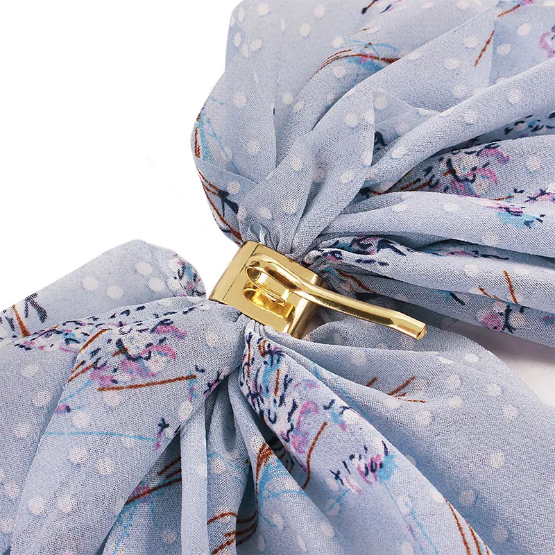 Популярные заколки для волос с большим бантом и принтом Женская резинка зажим