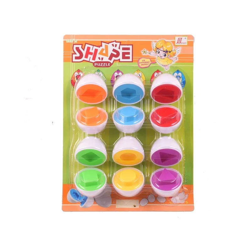 

6pcs Smart Eggs Puzzle Matching Toys Baby Montessori Learning Education Math Kids Toy Plastic Matching Egg Puzzles for Children