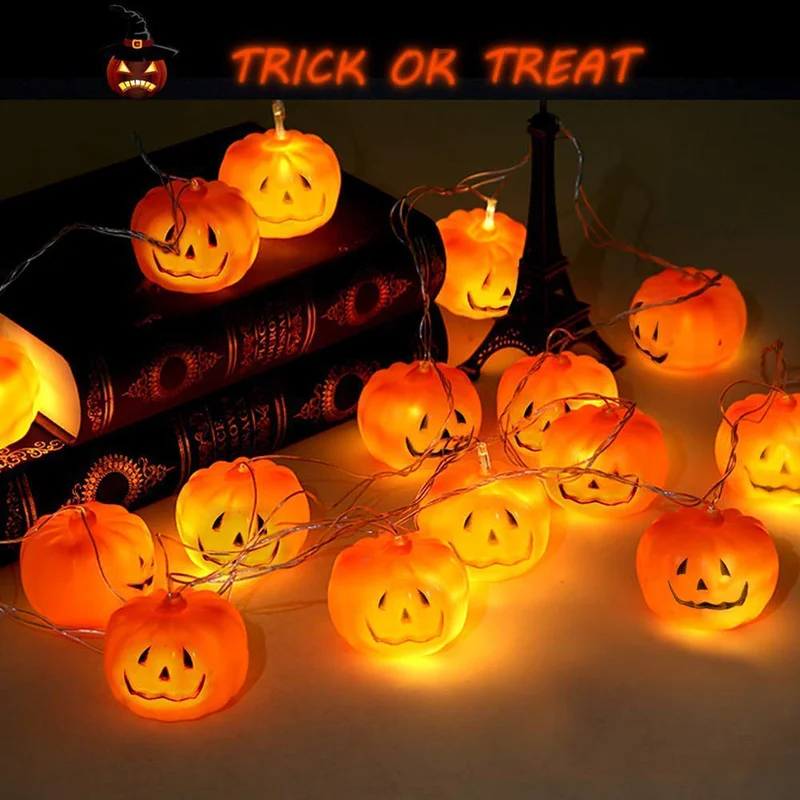 

LED Creative Pumpkin Lamp String Lantern Halloween Battery Ins Style Decorative Lantern String Light for Home Decoration
