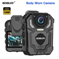 boblov t5 body worn camera hd 1296p dvr video security cam ir night vision wearable mini camcorders loop recording police camera