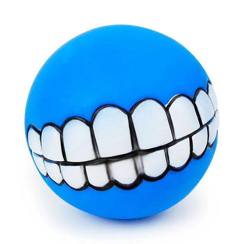 

1pcs Pet Dog Ball Teeth Funny Trick Toys Silicone Toy for Dogs Chew Squeaker Sound Dog Pet Puppy Squeaky interactive Cat Toy