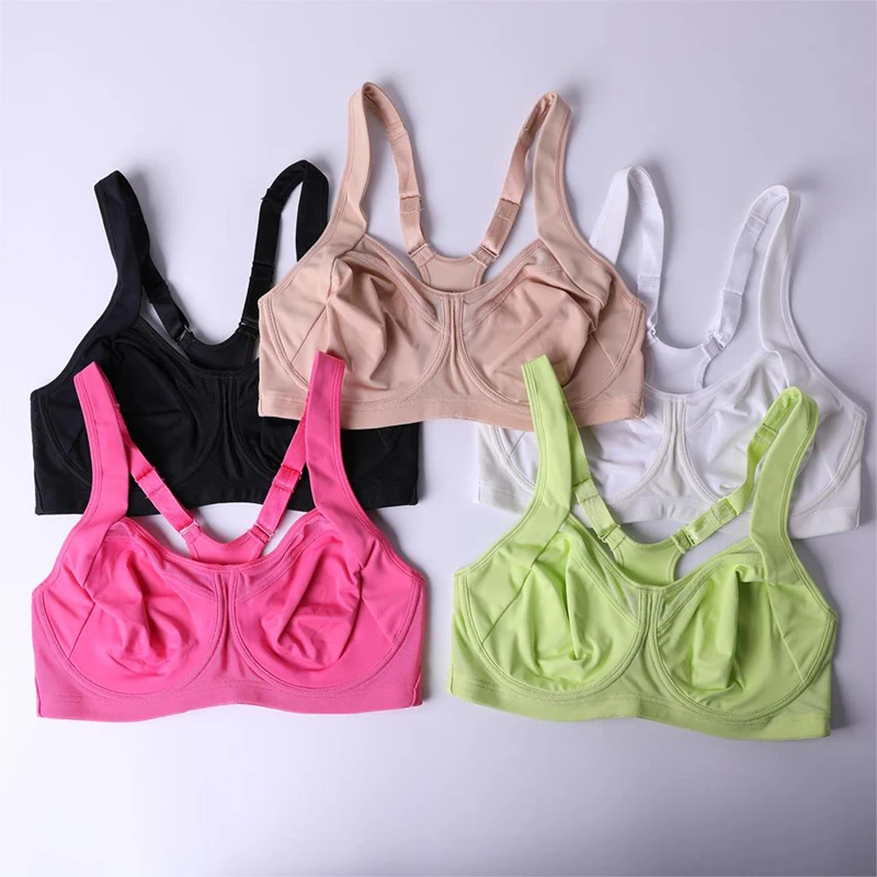 Sexy Sports Bra For Women Gym Push Up Active Bralette Solid Underwire Brassiere Female Workout Lingerie 34 36 38 40 42 B C  D DD