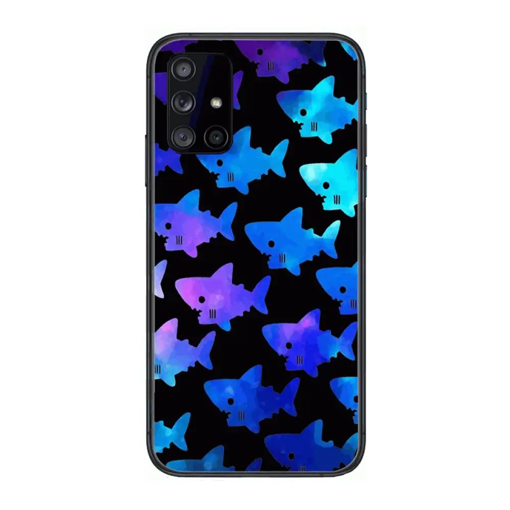 

Shark wallpaper Phone Case Hull For Samsung Galaxy A 90 50 51 20 71 70 40 30 10 80 E 5G S Black Shell Art Cell Cover