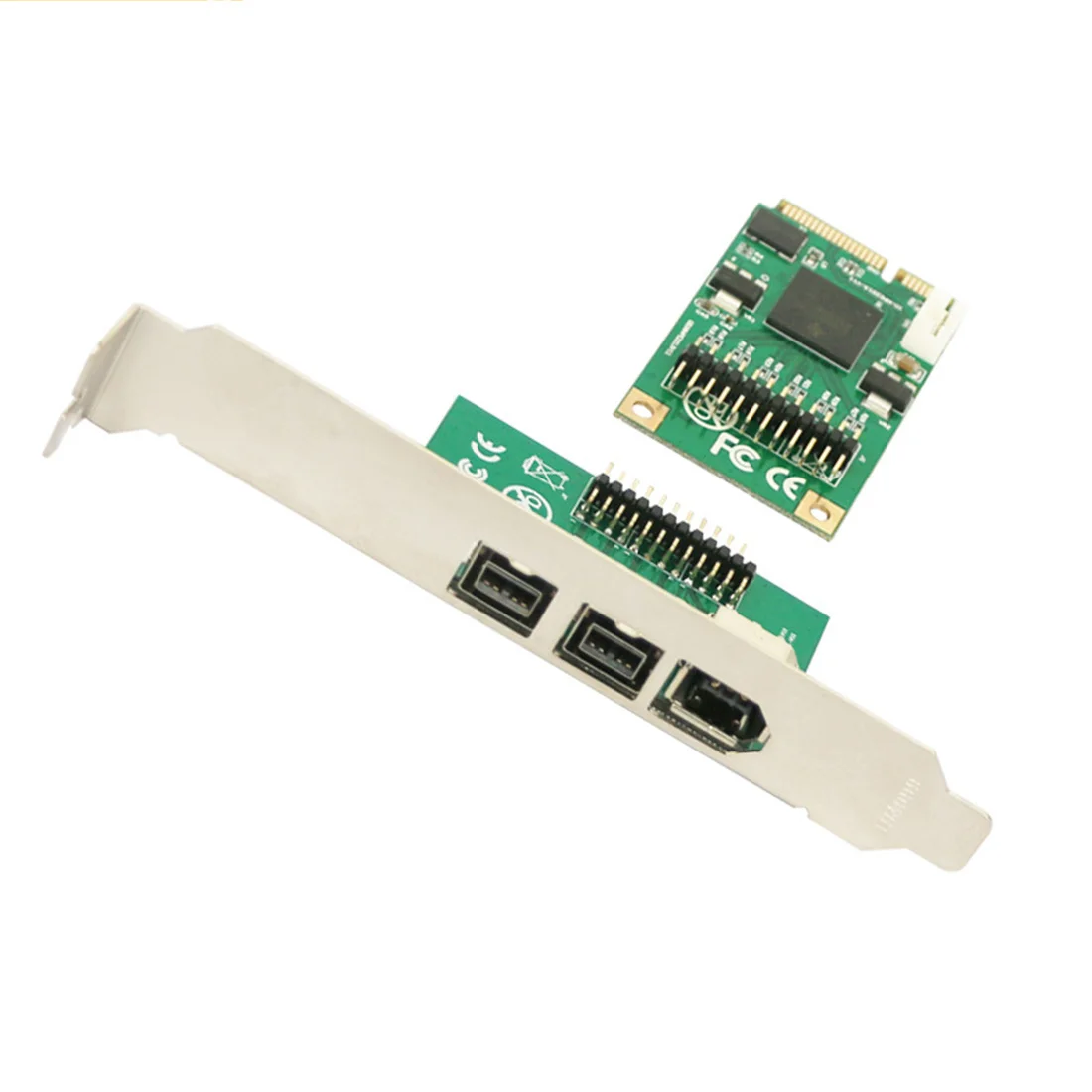 Мини PCI E к IEEE 1394 контроллер карты комбо 1x 1394A 6Pin & 2x 1394B 9Pin адаптер для цифровой