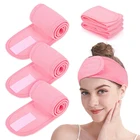 Женская повязка на голову для умывания, широкая регулируемая повязка для волос для йоги, спа, ванной, душа, аксессуары для макияжа