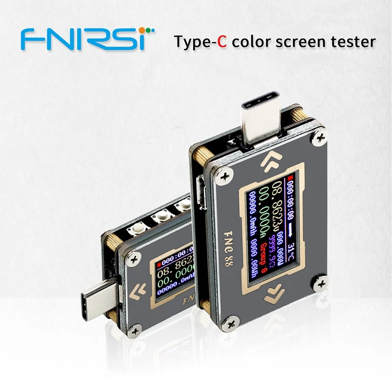 FNC88 Type-C PD триггер USB-C Вольтметр Амперметр Напряжение 2-полосный измеритель тока