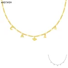 Женское колье с подвеской в виде Луны и звезды, из серебра 925 пробы