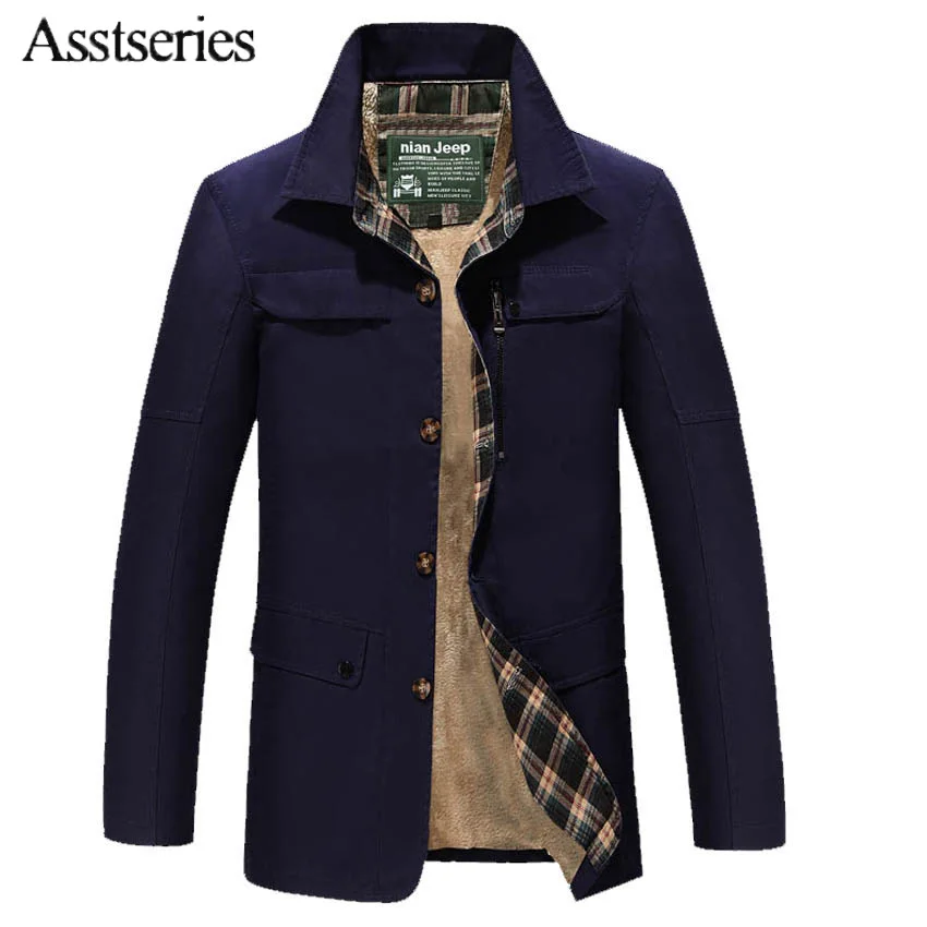 Новое поступление 2021 г. Бесплатная доставка мужское хлопковое пальто средней