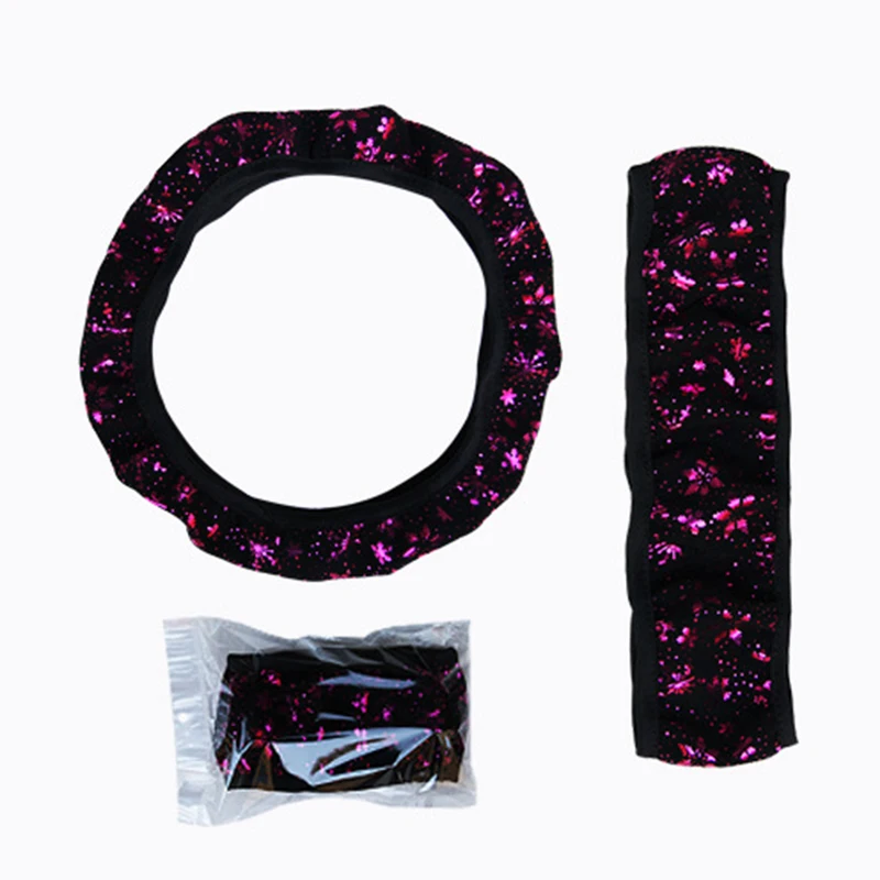 

Fashion Printed Snowflake Pattern Steering Wheel Covers Universal Car Decoration Vehicle Ornament M8617