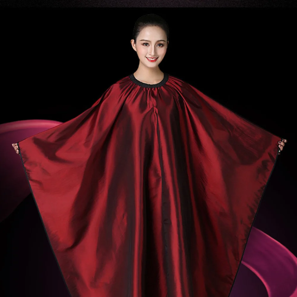 

1PC Fashion Hair Dying Barber Cape with Sleeves Professional Hair Cutting Cape Adjustable Hairdressing Cape (Red)