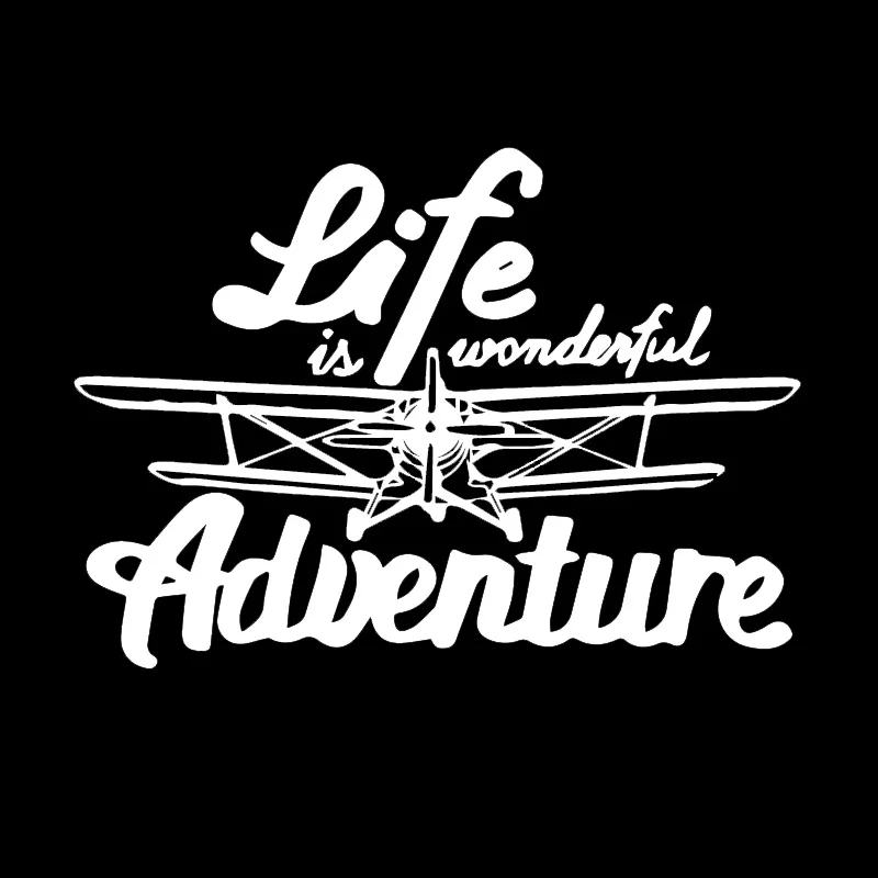 YJZT 13CM*18CM Car And Motorcycle Personality Decal Life Adventurer Stickers Black/Silver C30-0478 | Автомобили и мотоциклы