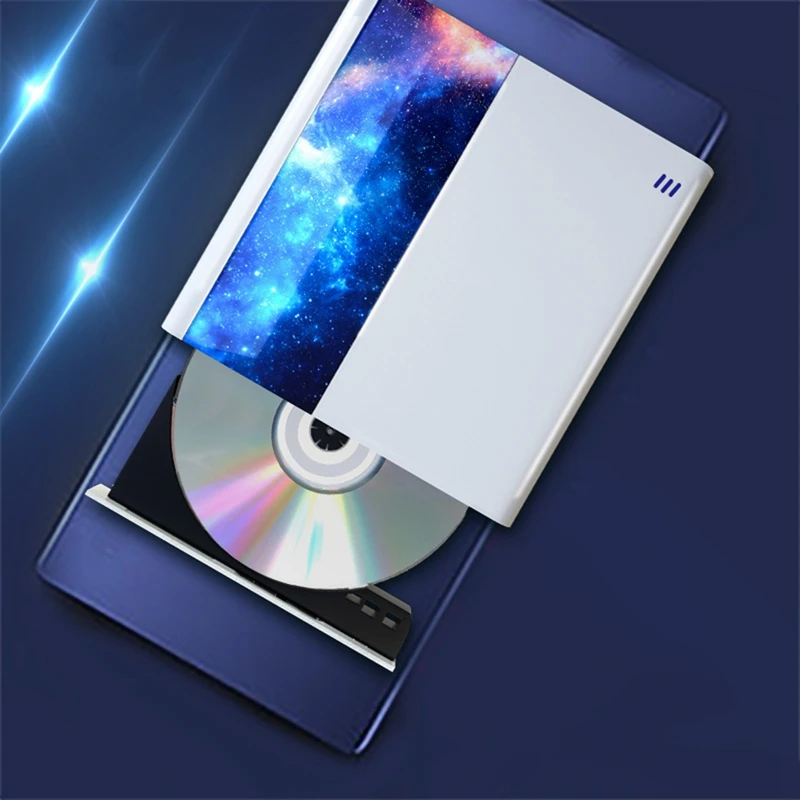 

USB 3.0 External CD DVD Drive 1080P CD DVD Player for TV Projector Laptop Mac Desktop Mac OS Windows 10/8/7(US Plug)