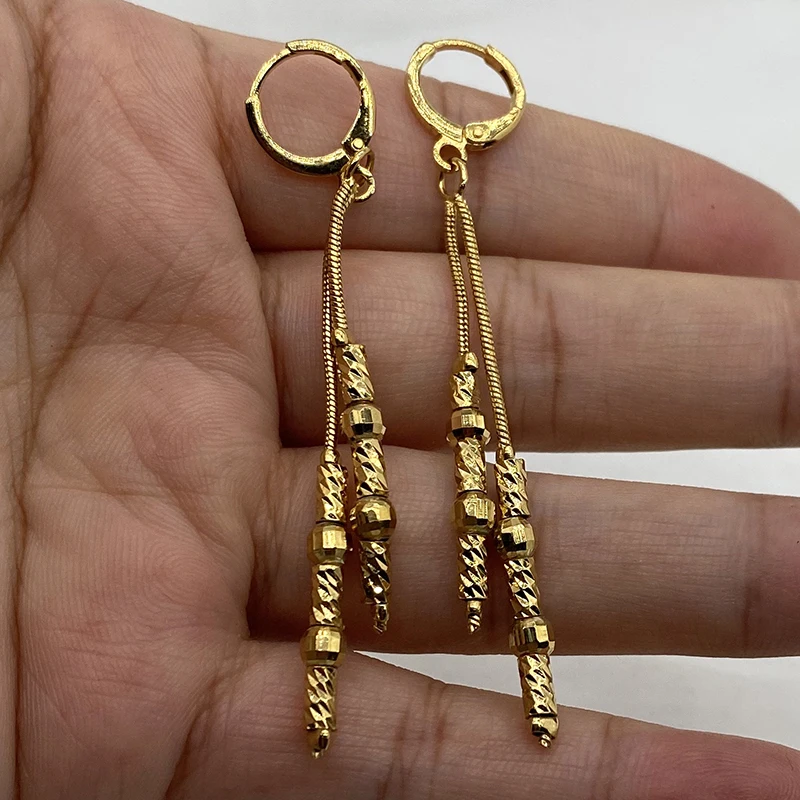 Маленькие бусины Дубай ожерелье серьги для женщин/девочек очаровательные модные