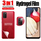 Гидрогелевая пленка 3-в-1 для Samsung Galaxy A02S A025F, защитная пленка для экрана и объектива камеры samsung a02S, a12, a42, m21s