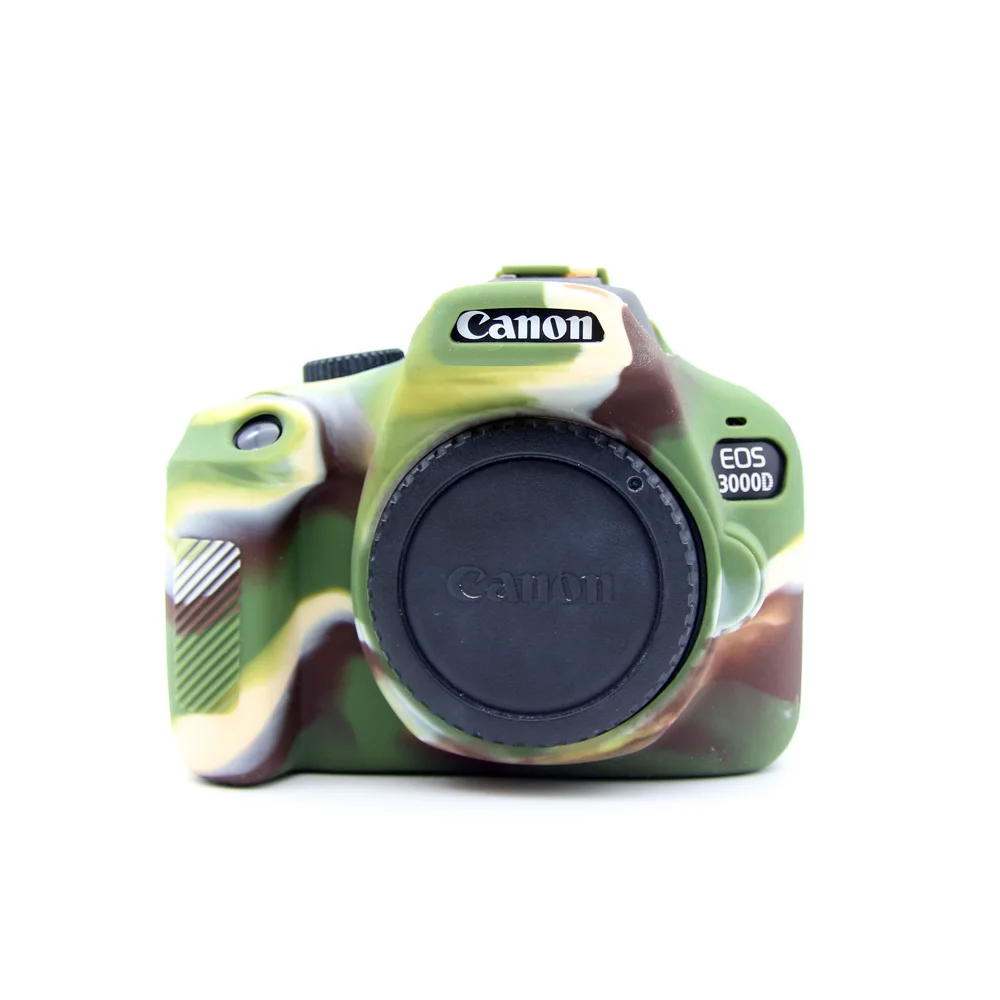 Rubber Silicon Protective Case Body Cover Soft camera bag for Canon 3000D 4000D Rebel T100 DSLR Protector Frame Skin case | Электроника