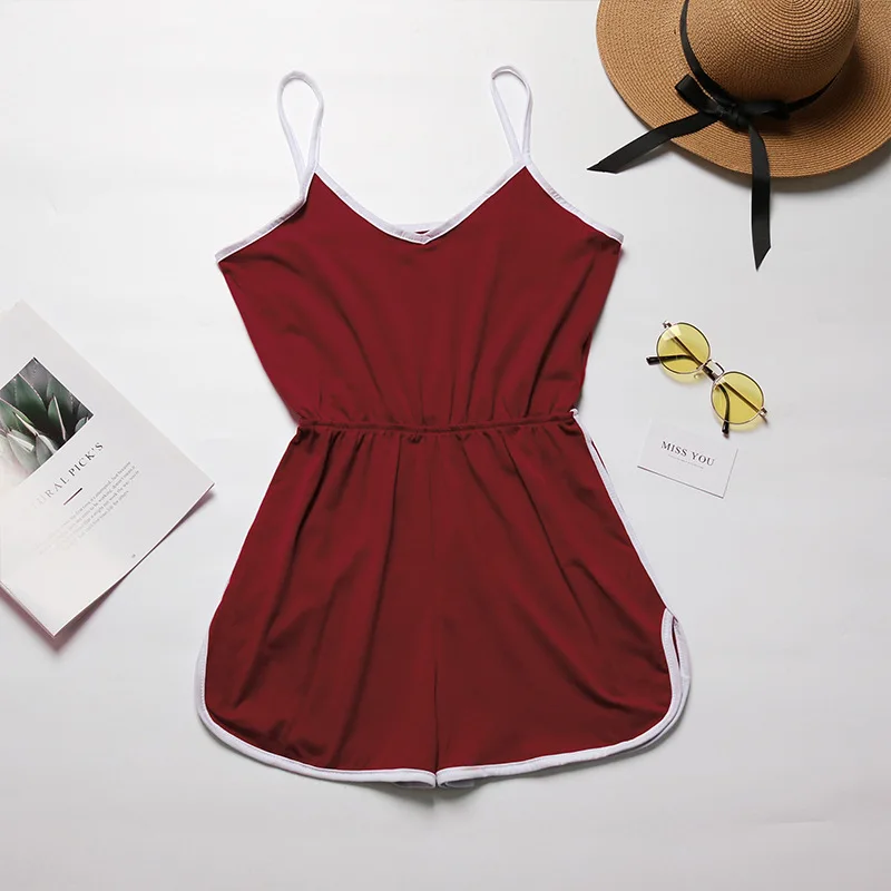 

Summer 2021 Loose High Top Sports Casual Jumpsuit Yoga Shorts Sexy Suspender Jumpsuit Pants