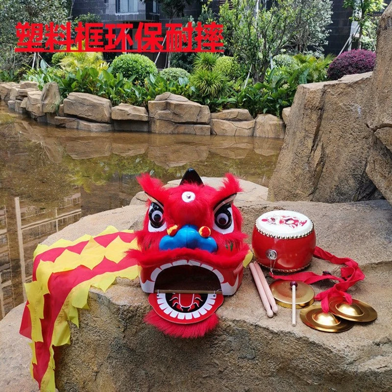 

Chinese Lion Dance Costume Drum Set 2-5 Age Kid Children Play Game Party Performance Sport Outdoor Parade Parad Stage Mascot