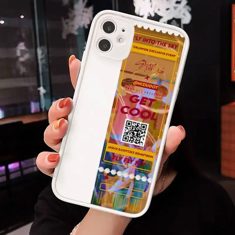 

Stray Kids Air tickets Design Phone Cases matte transparent For iphone 7 8 11 12 plus mini x xs xr pro max cover