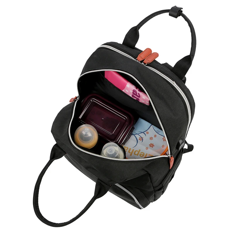 

2 Pcs/set Insulation Bag Large Nappy Bag Backpack Travel Babg Care Mummy Breast Milk Fresh Keeping Bag Stroller Food Bag BNA045