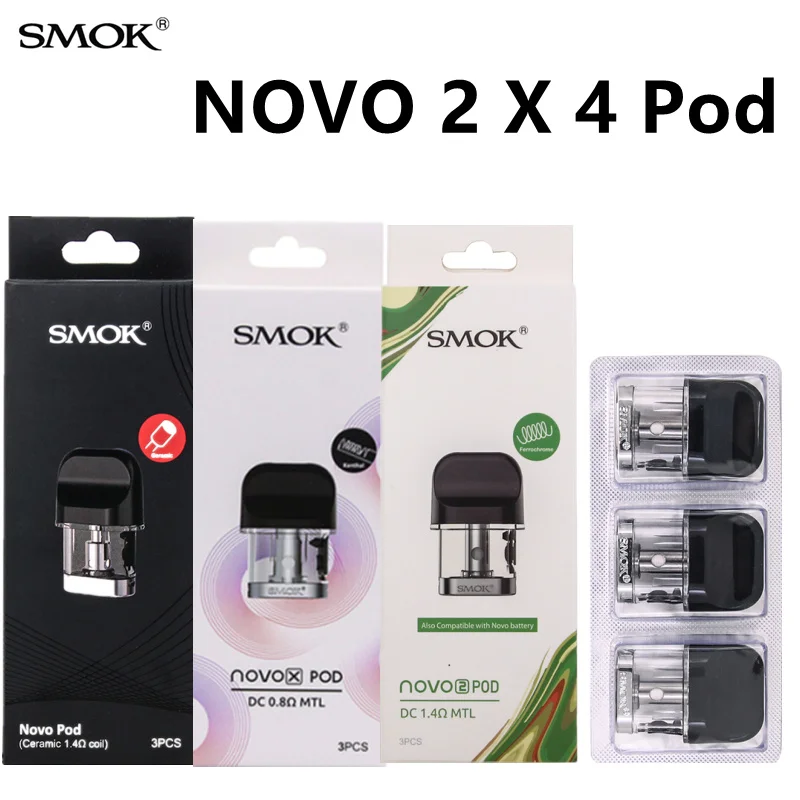Original Vape NOVO 2  3 X Pod Electronic Cigarette  Cartridge With mesh Coil Vaporizer Atomizer E Cigarette Accessory 2X 2S TanK