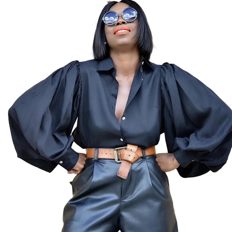 С коротким рукавом с открытой спиной блузка комплект из обуви в африканском