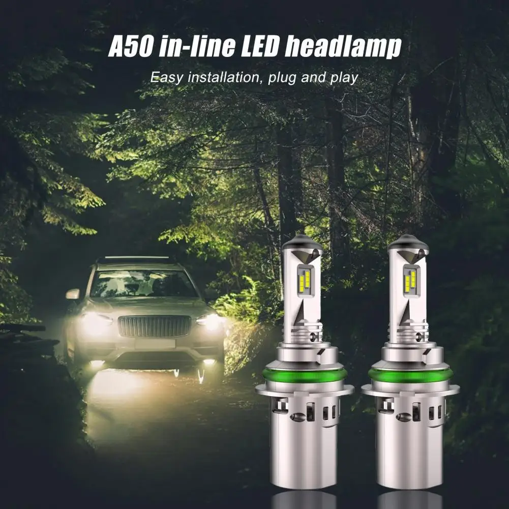 

2Pcs LED Headlight Bulb Heat-resistant High Brightness 6000K 5530 Lamp Bead Car Headlight Bulb for Automobile