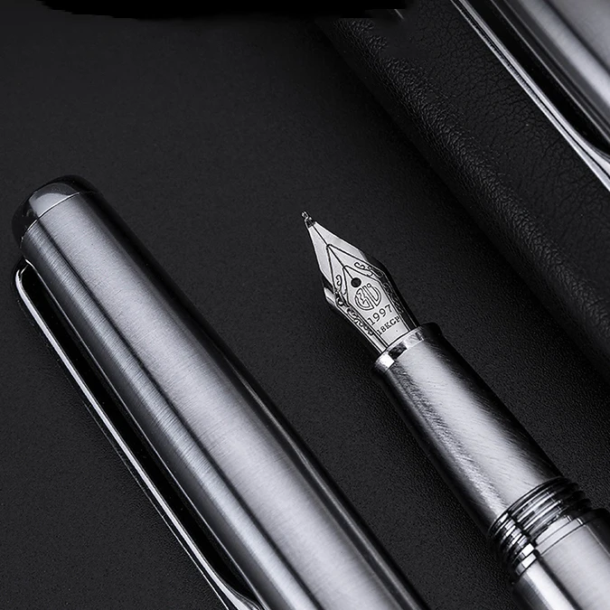 Перьевая ручка из нержавеющей стали EF F с изогнутым пером каллиграфические ручки
