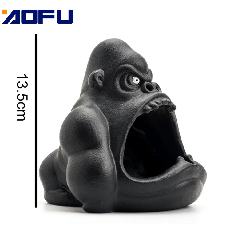 Керамическая пепельница с мультяшным животным орангутанг анти-пепельница