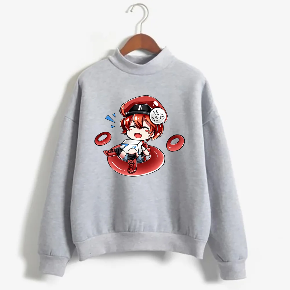 Mens Hip Hop Streetwear Harajuku Sweater  Japanese Style Anime Cells At Work Sweater Autumn Cotton Pullover