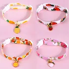 Ошейник для кошек, Регулируемый аксессуар для кошек, кошек, ошейник для маленьких собак, с колокольчиком, для котят, 1 шт.