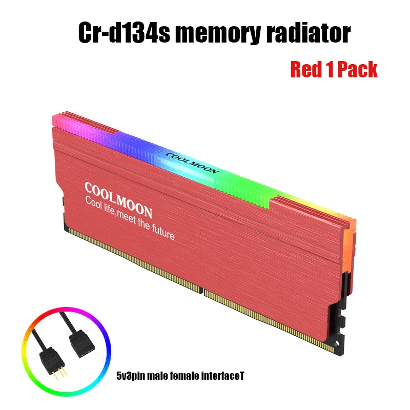 Жилет памяти Coolmoon RGB RAM теплоотвод 5В 3Pin ARGB MB SYNC CM-RA1 | Компьютеры и офис