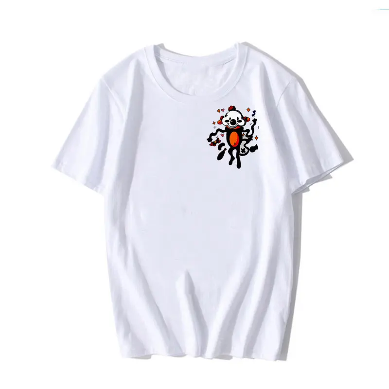 3D череп цифровая печать белая футболка мужская летняя настраиваемая хлопковая