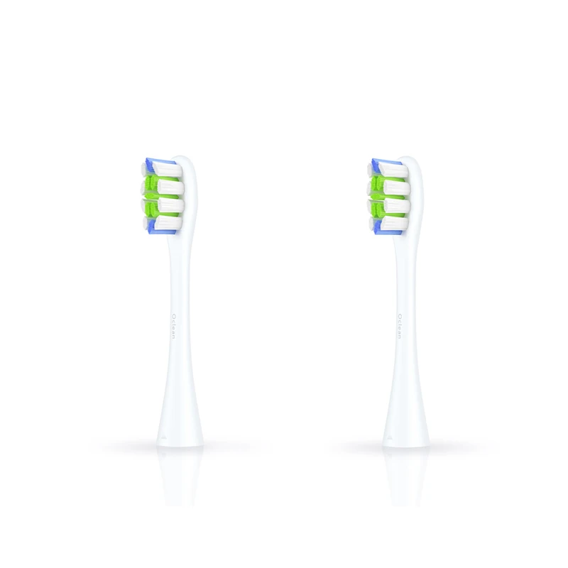 2 шт., оригинальные сменные насадки Xiaomi Oclean для автоматической электрической звуковой зубной щетки, головки зубной щетки для глубокой очистки - Цвет: white 1