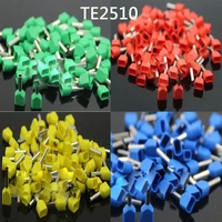insulated terminal te2510 cable connector twin cord end terminals suit crewel tube terminals 100pcs insulated terminal connector