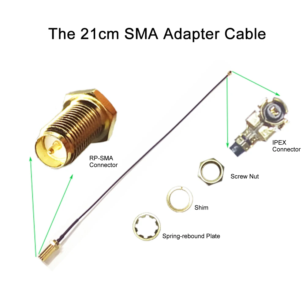 Антенна Wi-Fi 2 4 ГГц 5dBi антенна w/ RP-SMA Штекерный разъем для 21 см SMA кабель с адаптером