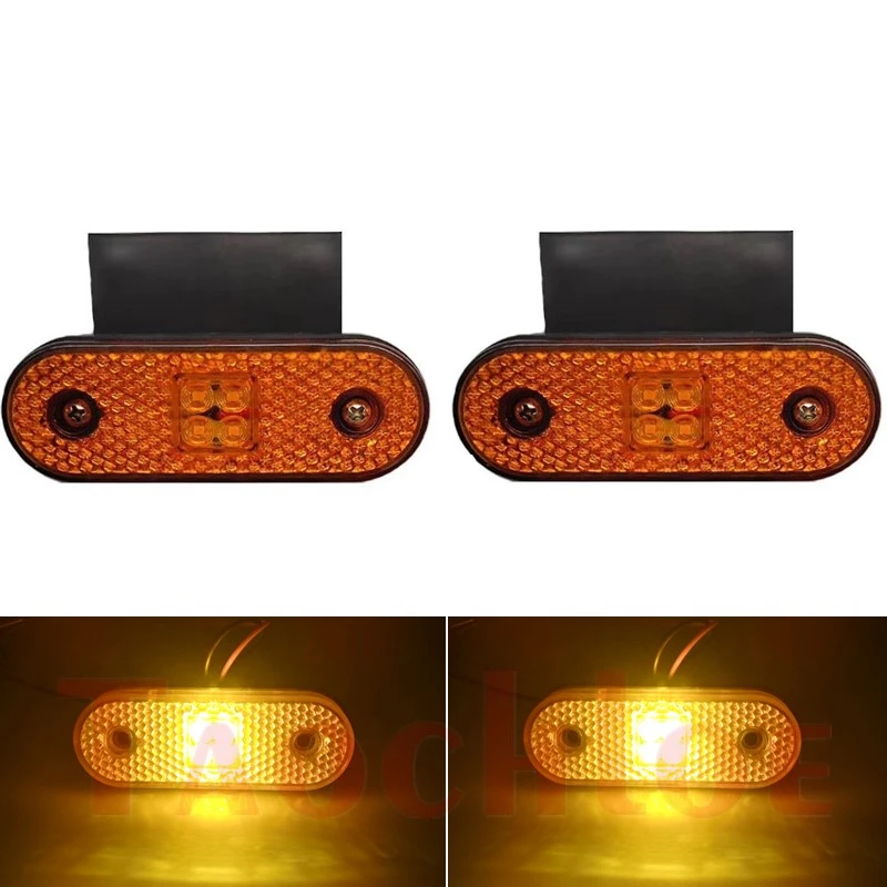 

20Pcs LED Side Marker Lights For Truck Trailer Clearance Lights Boat Running Lights Amber Tractor Turn Signals Warning Lamps