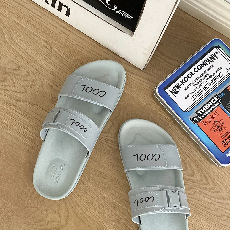 Женские тапочки с открытым носком Летние удобные нескользящие туфли на