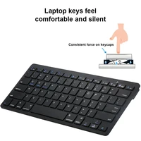 keyboard bluetooth compatible slim keypad battery powered universal laptops pc wireless smart gamers travel electronics
