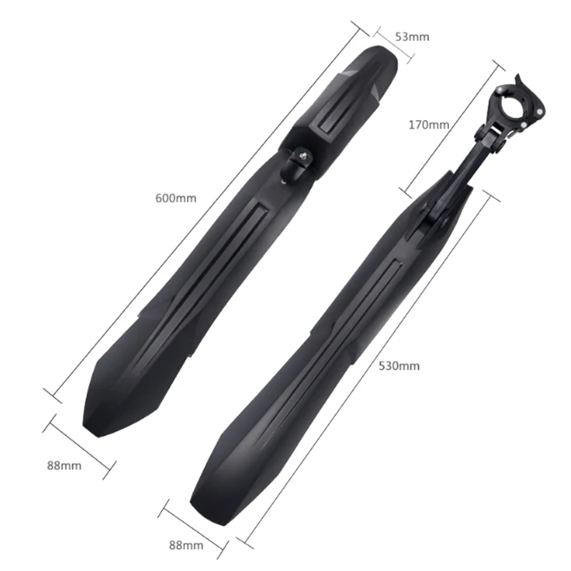 Bicycle Mudguard MTB 24 26 27.5 29 Inch Mud Wings Front/Rear Wheel Fenders Handy Mount Extra Length Width Deep Groove | Спорт и