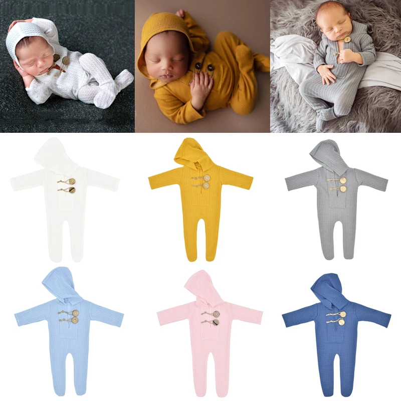 Newborn Photography Clothing Romper Set Hat bebe Reborn Accesorios Infant Photo prop Studio Shoot Clothes Baby Boy Costume