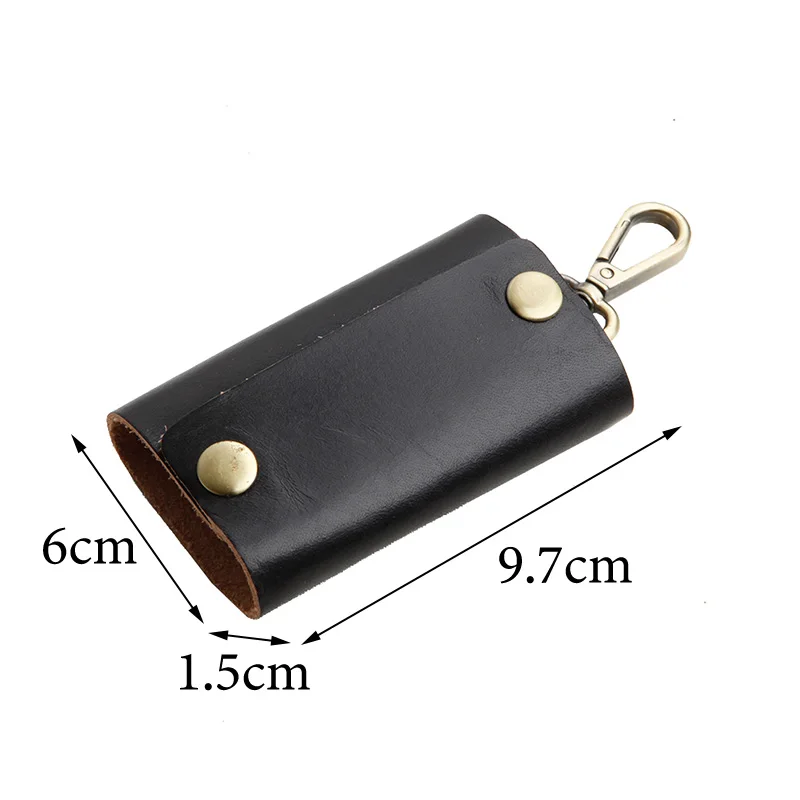 

AETOO Men's leather key case, mini key case, simple first layer leather key buckle