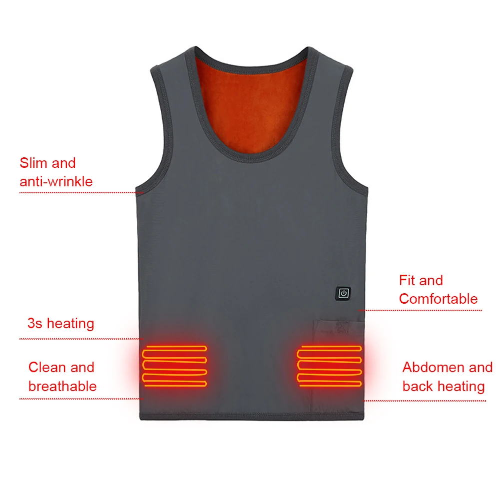 

S-6XL Smart Electric Heating Vest Men and Women 3 Levels Adjustment Suitable for Winter Outdoor Adventure Skiing