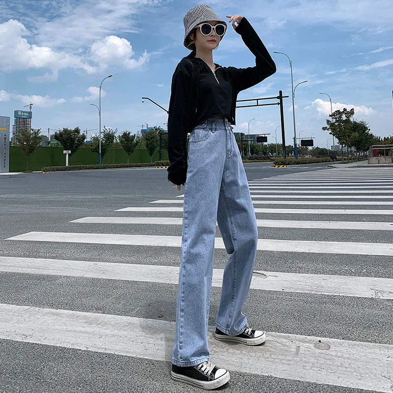 

2021 Women's Jeans Mom Womens Oversize Denim Trousers Cargo For Girls Pants