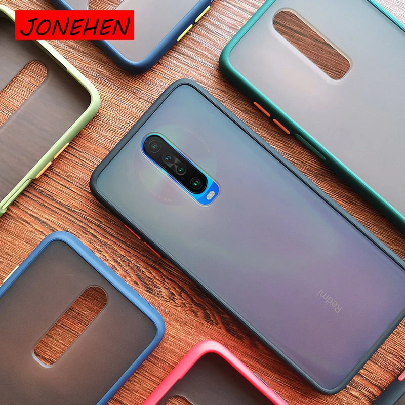 Противоударный чехол с гибридной силиконовой рамкой для Xiaomi Mi 8 9T CC9E CC9 A3 Note 10 Pro Redmi