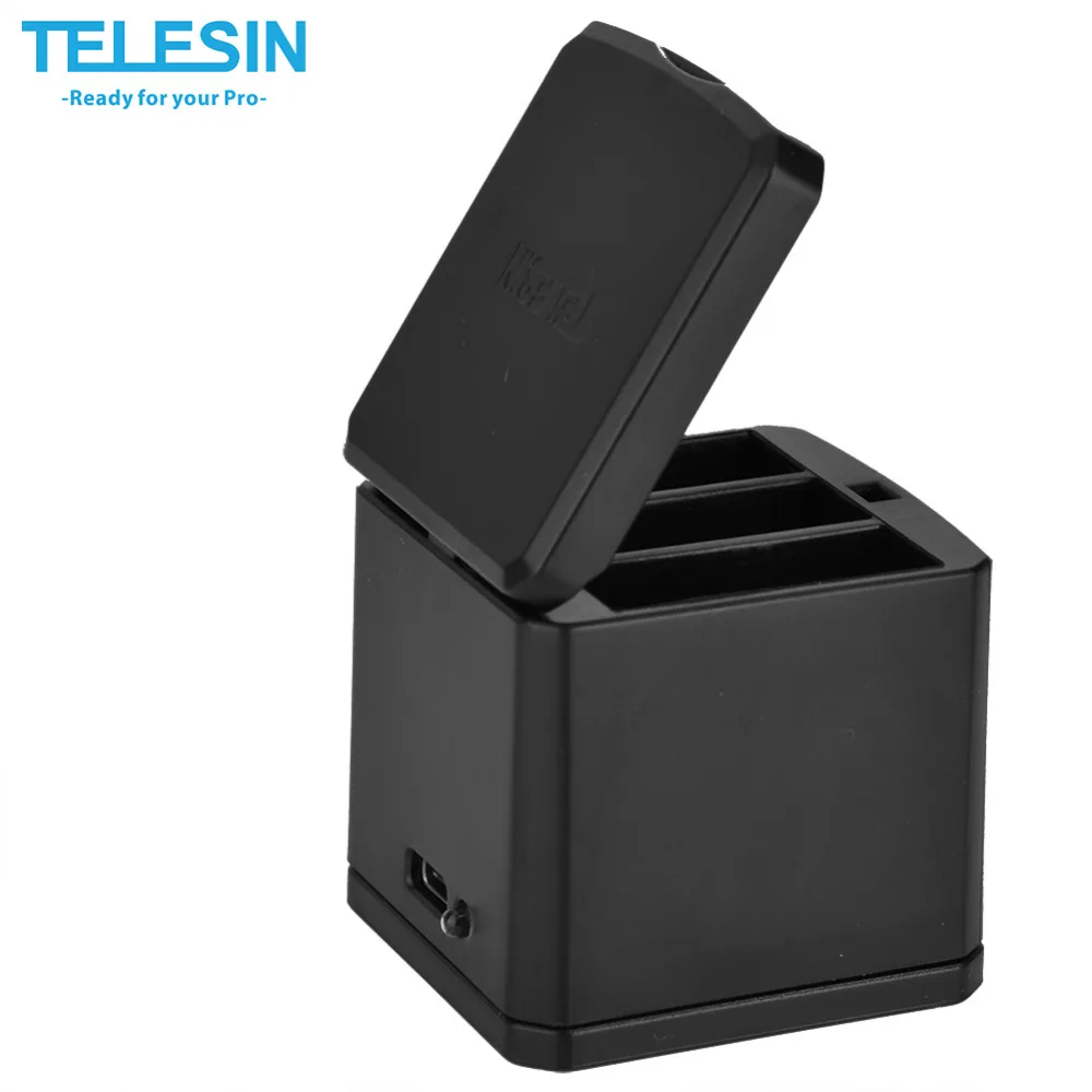 TELESIN 3 канала Тип-C Интерфейс Батарея Зарядное устройство для экшн-Камеры Gopro Hero 5 для спортивной экшн-камеры Go Pro действий Камера аксессуары