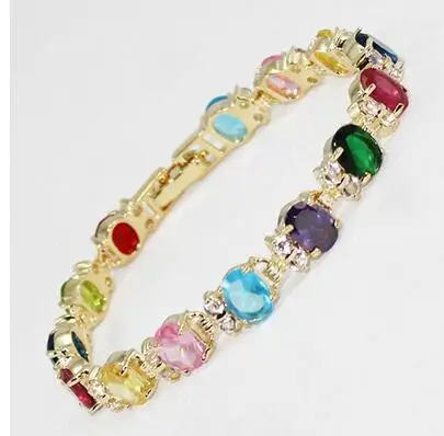 

Бесплатная доставка ювелирные изделия смешанные цвета Кристалл браслет