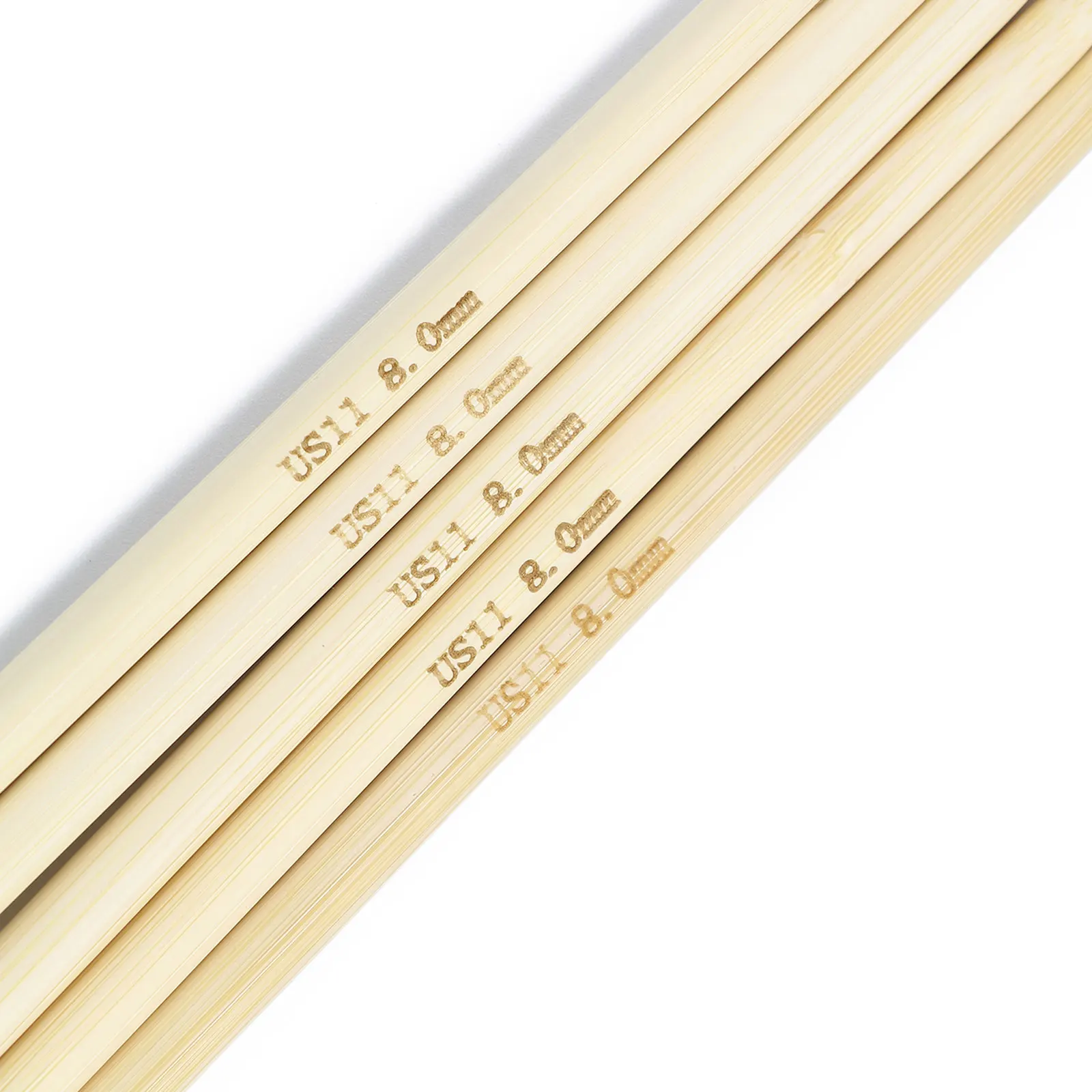 Спицы для вязания бамбуковые двусторонние длиной 20 см 8 мм 5 шт. | Дом и сад
