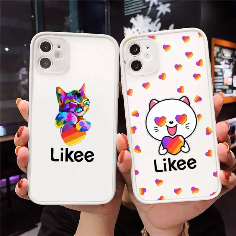 

likee-2 Phone Case Clear matte transparent For white iPhone 7 8 x xs xr 11 12 pro plus max mini Funda